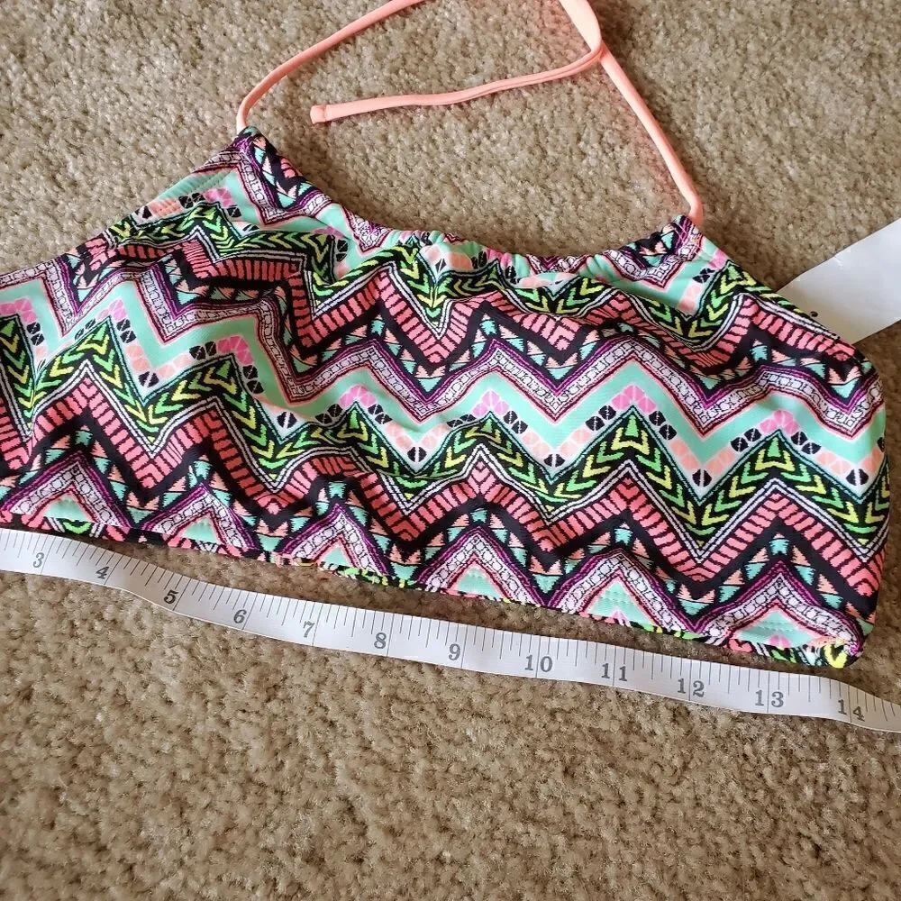 NWT Zumiez Trillium NWT neon print bikini top